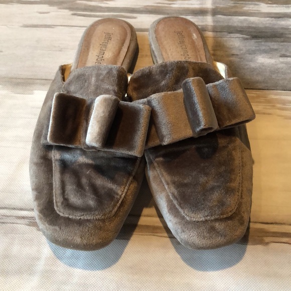 JEFFREY CAMPBELL VELVET MULES W/ BOW SIZE 9.5 - Picture 7 of 7
